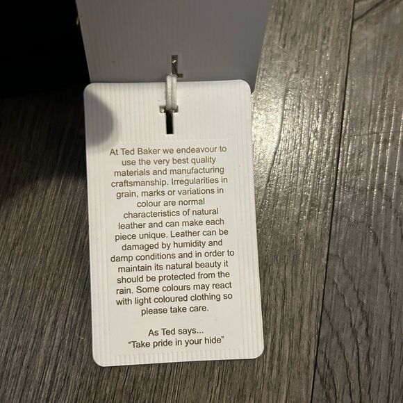 Ted Baker LIONA Leather Leopard Circle Handle Crossbody Black Purse Handbag - Picture 10 of 14